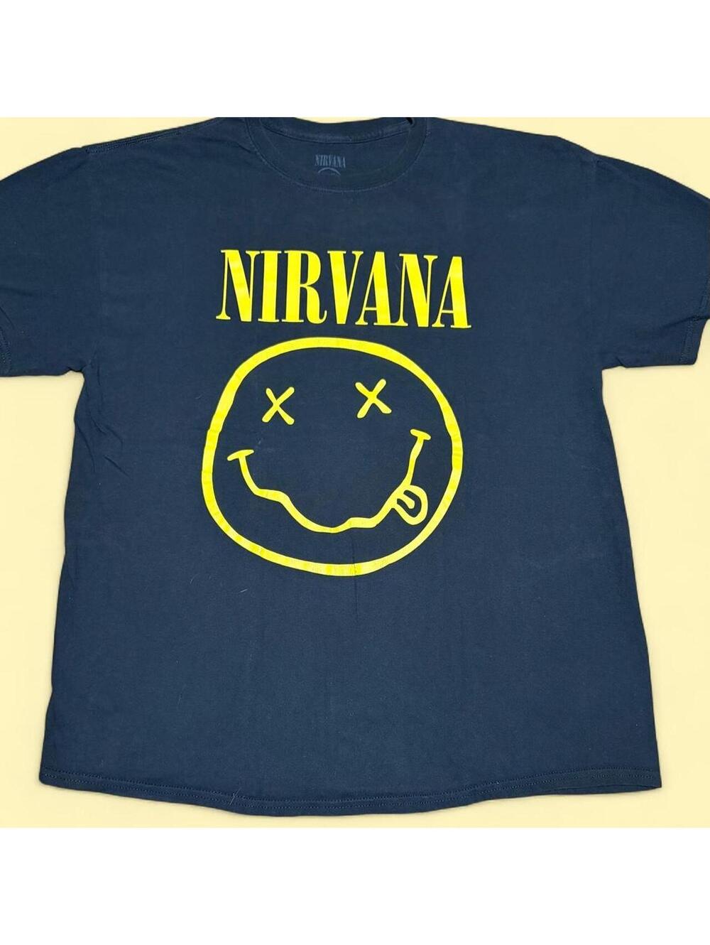 Nirvana Smiley Face T-Shirt — XL - 0475